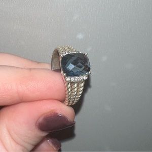 Authentic David Yurman Blue Topaz Ring